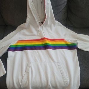 Abercrombie & Fitch used white Pride sweater
